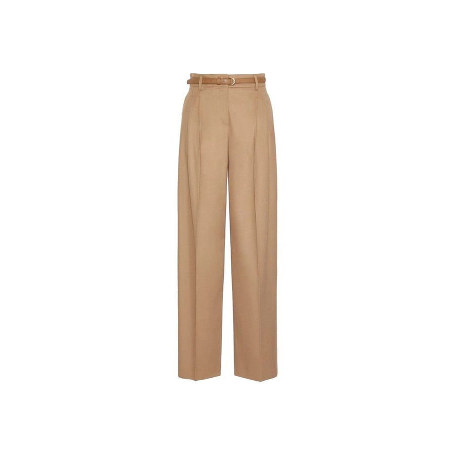 Max Mara Brown Virgin Wool Casual Pants