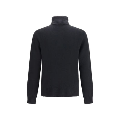 Ami Paris Black Wool Oves Aries Turtleneck