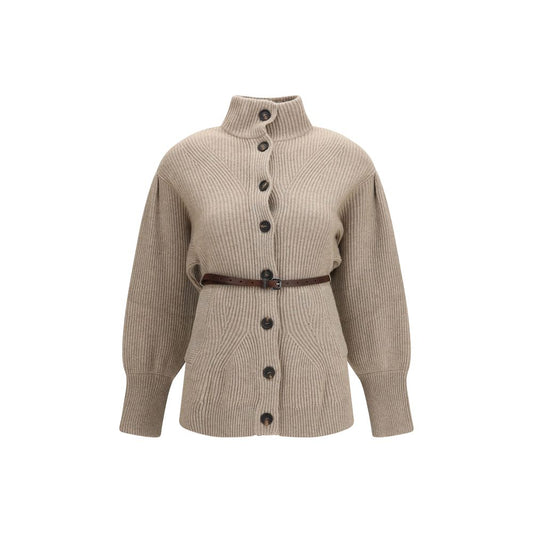 Brunello Cucinelli Beige Wool Oves Aries Cardigan