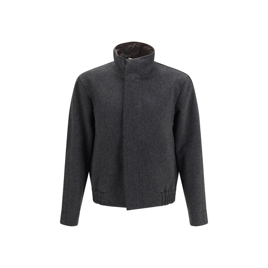 Lardini Gray Wool Oves Aries Bomber