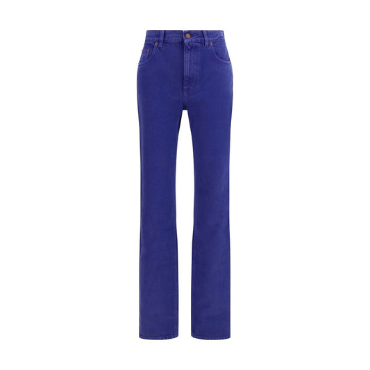 Chloé Blue Cotton Straight-Leg Jeans
