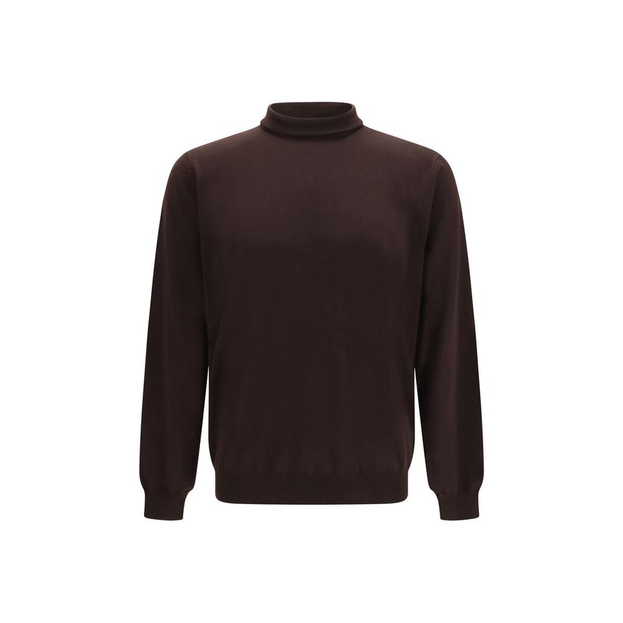 Lardini Brown Wool Oves Aries Sweatshirt