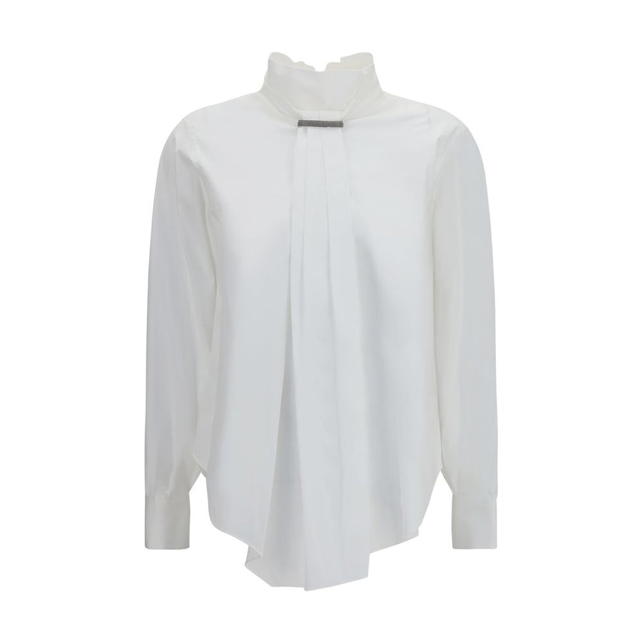 Brunello Cucinelli White Cotton Blouse