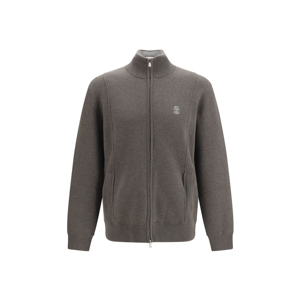 Brunello Cucinelli Bicolor Cashmere Cardigan
