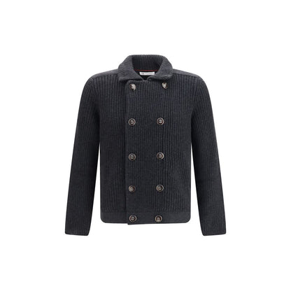 Brunello Cucinelli Gray Cashmere Cardigan