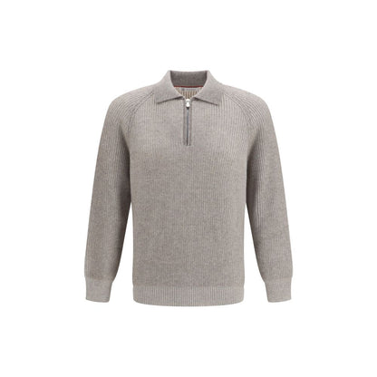Brunello Cucinelli Gray Cashmere Sweatshirt
