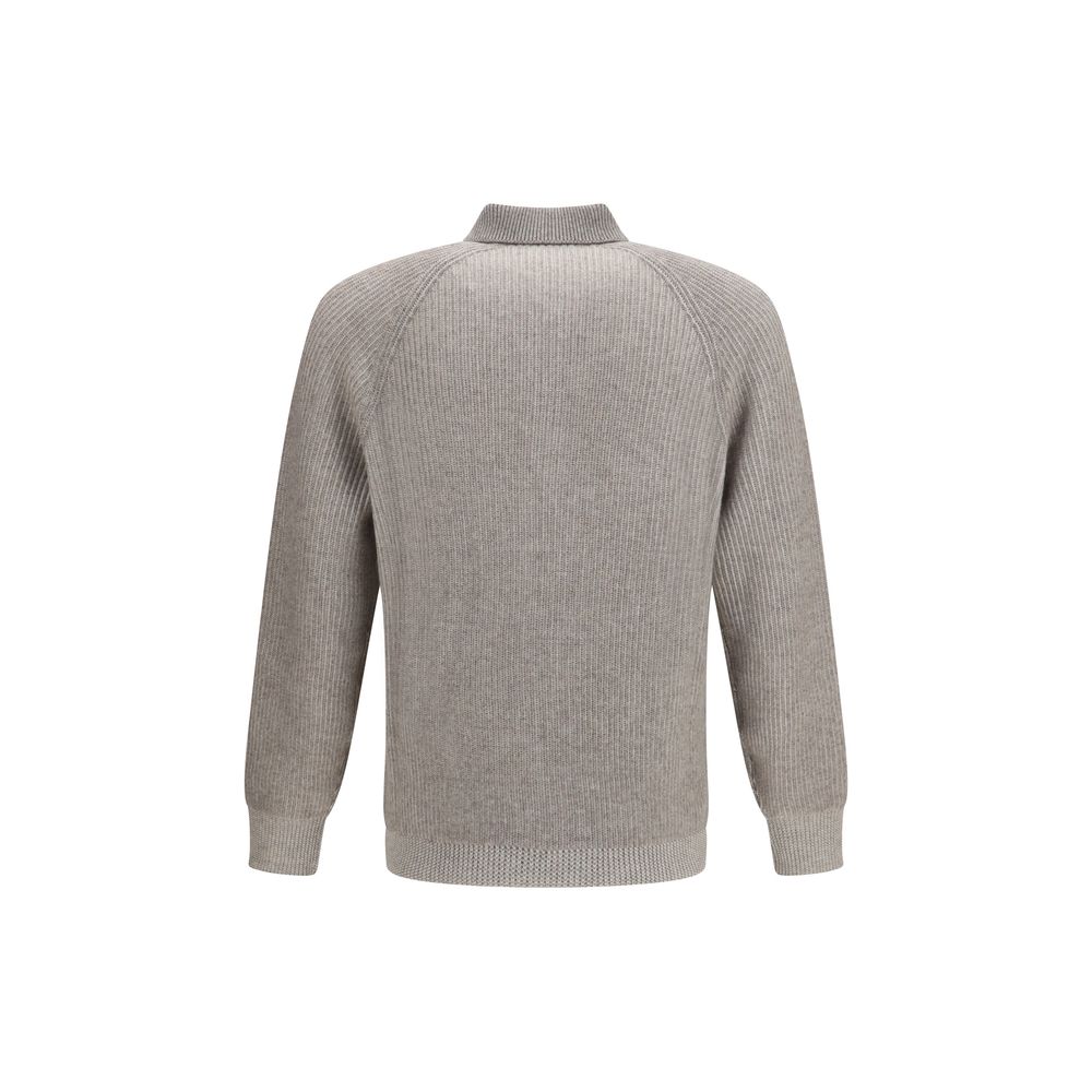 Brunello Cucinelli Gray Cashmere Sweatshirt