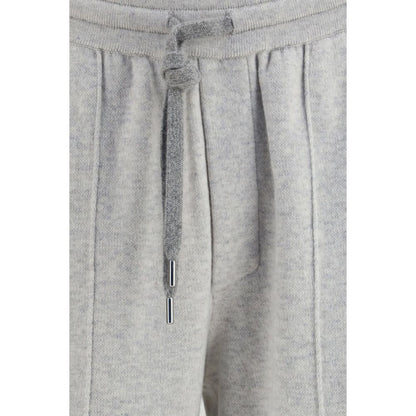Brunello Cucinelli Gray Cashmere Athletic Pants