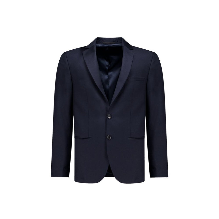 Autore Blue Wool Full-Length Jacket