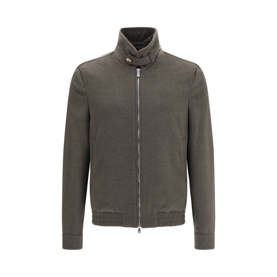 Brunello Cucinelli Gray Wool Oves Aries Full-Length Jacket