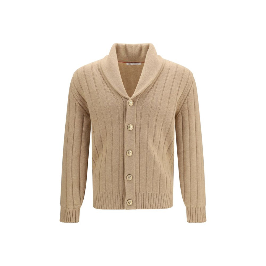 Brunello Cucinelli Beige Cashmere Cardigan