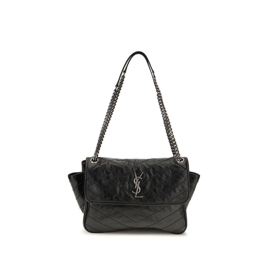 Saint Laurent Black Calf Leather Bos Taurus Shoulder Bag