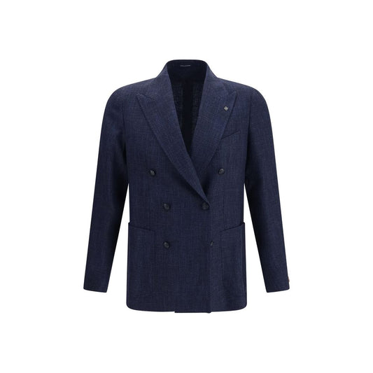 Tagliatore Blue Wool Oves Aries Blazer