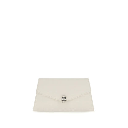 Alexander McQueen White Calf Leather Bos Taurus Clutch Bag