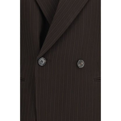 Saint Laurent Brown Wool Oves Aries Full-Length Jacket