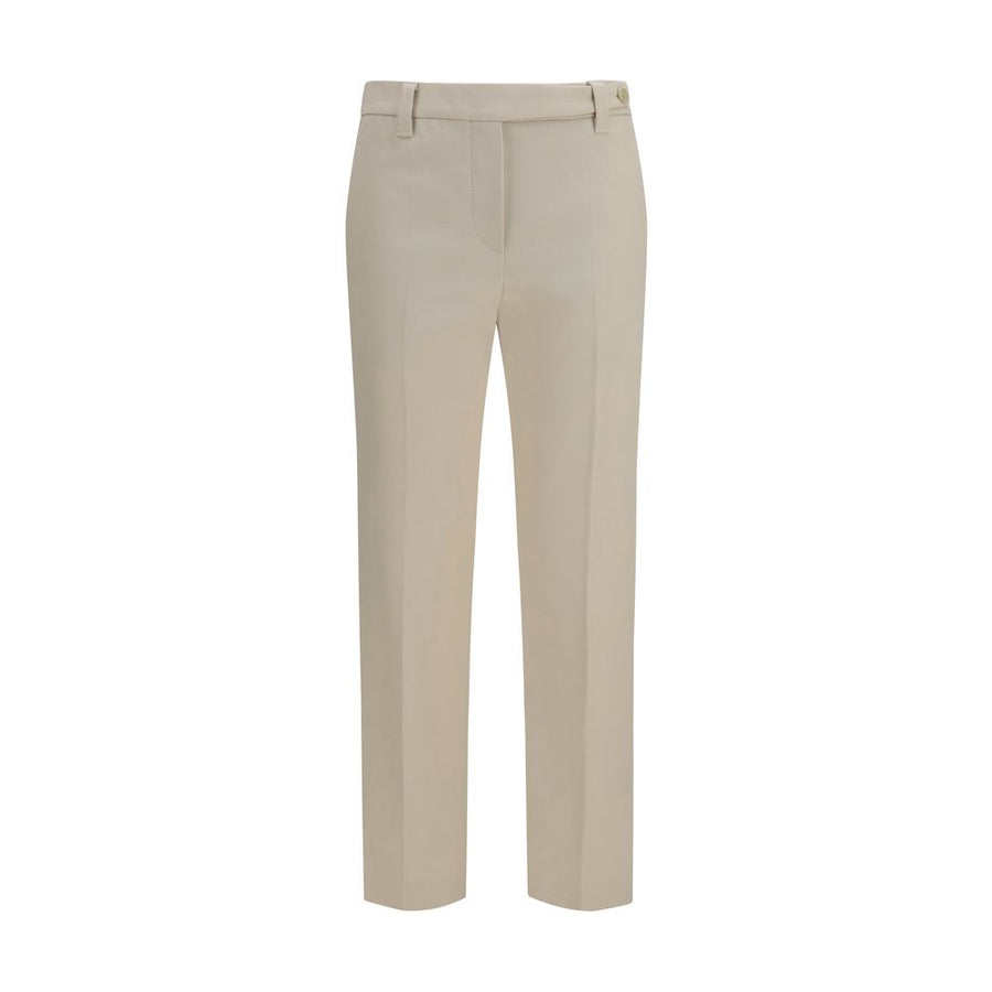 Brunello Cucinelli Beige Cotton Dress Pants