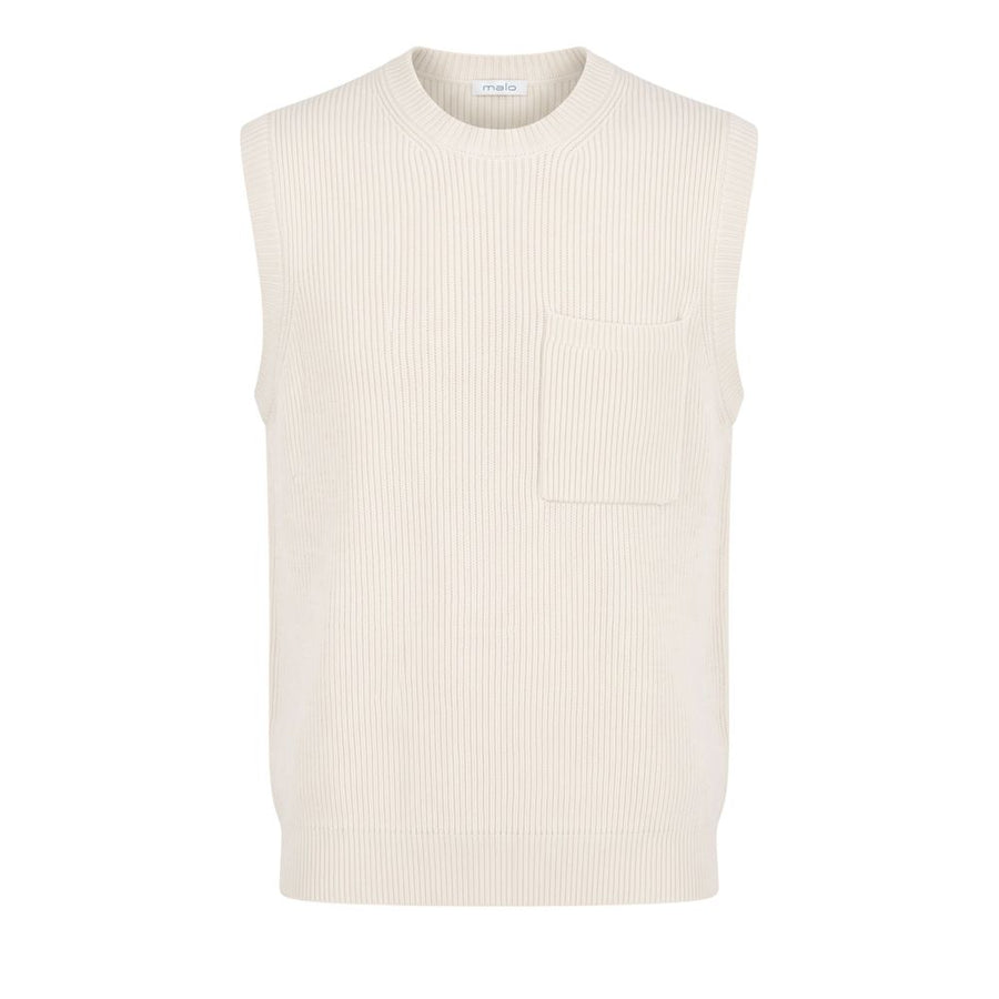 Malo White Wool Men Sweater