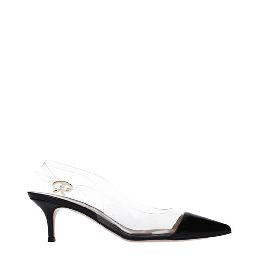 Gianvito Rossi Transparent Plexiglass Mid Heel Pumps