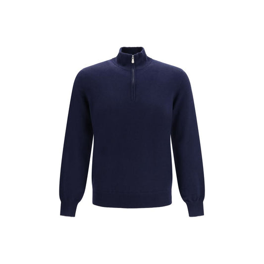 Brunello Cucinelli Blue Cashmere Sweater