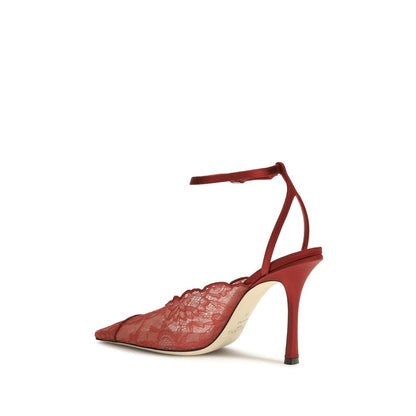 Jimmy Choo Red Fabric High Heel Pumps