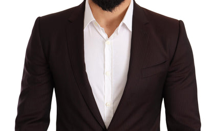 Dolce & Gabbana Bordeaux Wool MARTINI Slim Fit Suit