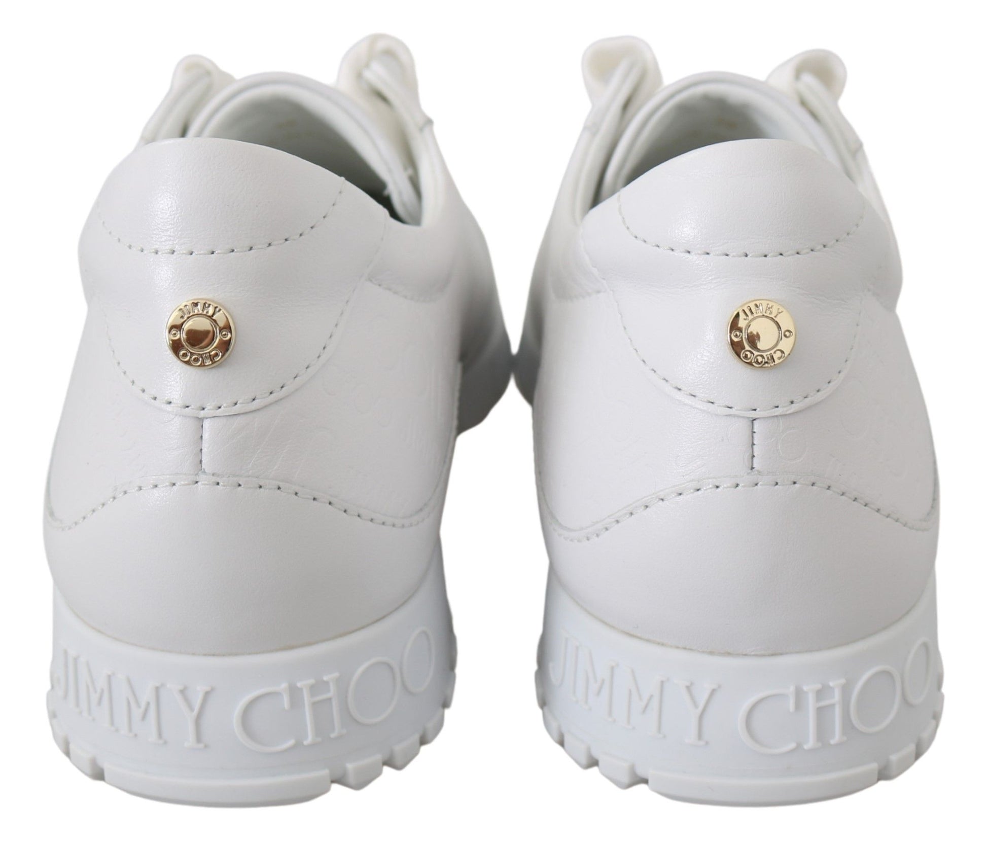 Jimmy Choo Elegante weiße Ledersneaker