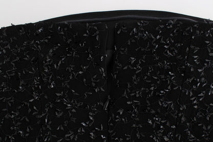 Masha Ma Black Strapless Embellished Pencil Dress