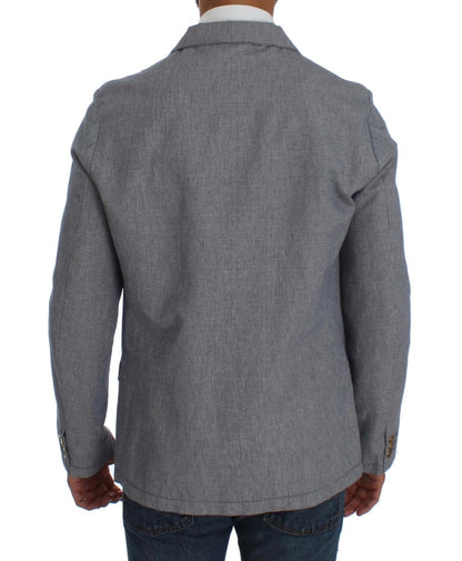Master Coat Blue Double Breasted Regular Fit Blazer