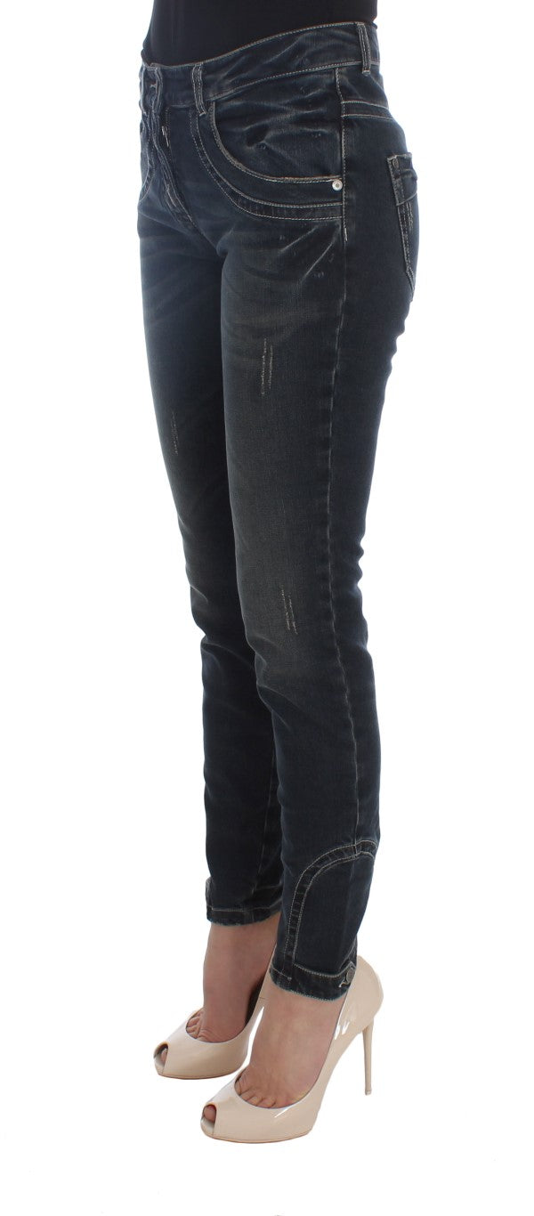 Ermanno Scervino – Slim Fit-Jeans aus Baumwollmischung in Blau