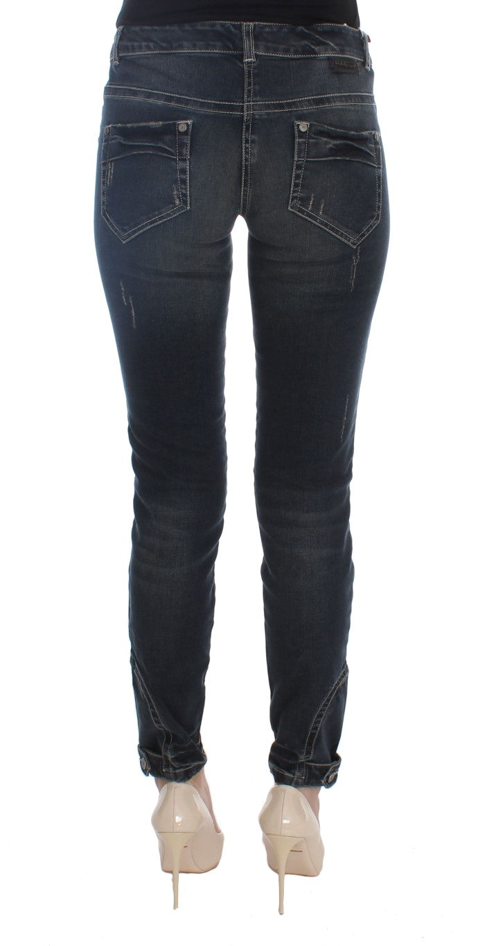 Ermanno Scervino – Slim Fit-Jeans aus Baumwollmischung in Blau