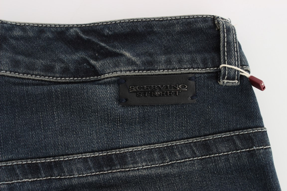 Ermanno Scervino – Slim Fit-Jeans aus Baumwollmischung in Blau