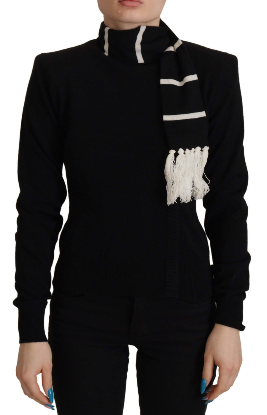 Dolce & Gabbana – Schwarzer Rollkragenpullover aus Kaschmir