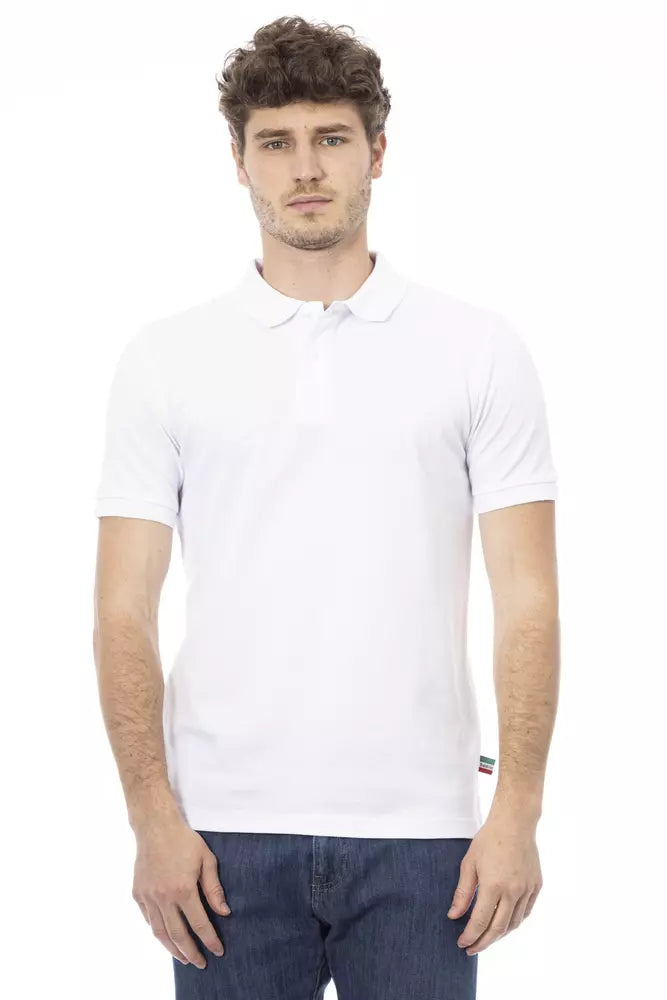 Baldinini Trend White Cotton Men Polo Shirt