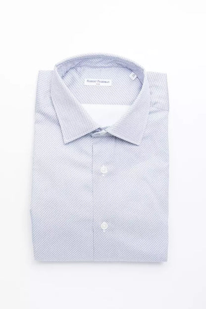 Robert Friedman Hellblaues Herrenhemd aus Baumwolle