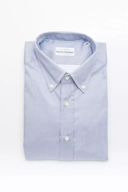 Robert Friedman Hellblaues Herrenhemd aus Baumwolle