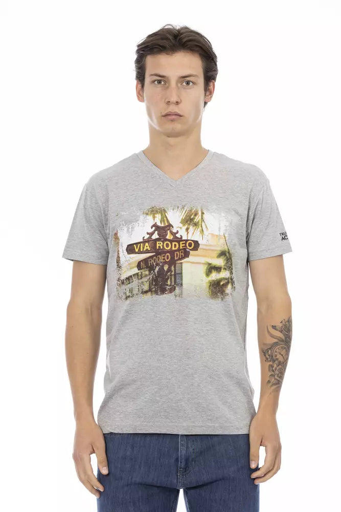 Trussardi Action Gray Cotton Men's T-Shirt