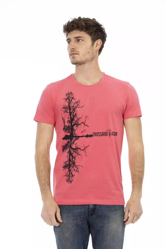 Trussardi Action Mehrfarbiges Herren-T-Shirt aus Baumwolle