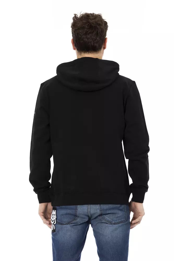 Automobili Lamborghini Herren-Kapuzenpullover aus schwarzer Baumwolle