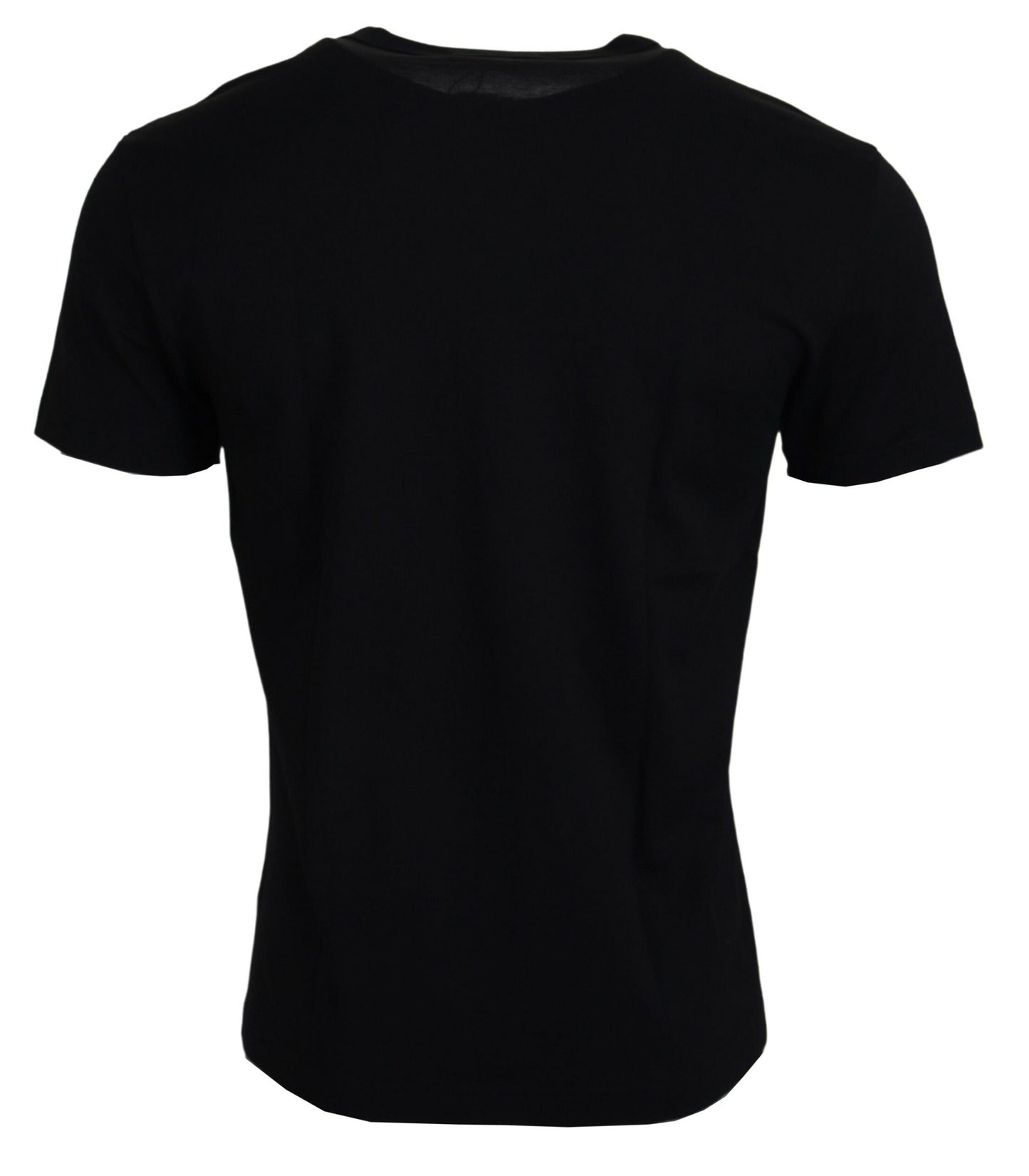 Dolce &amp; Gabbana – Schwarzes Sneek-T-Shirt aus Baumwolle mit kurzen Ärmeln