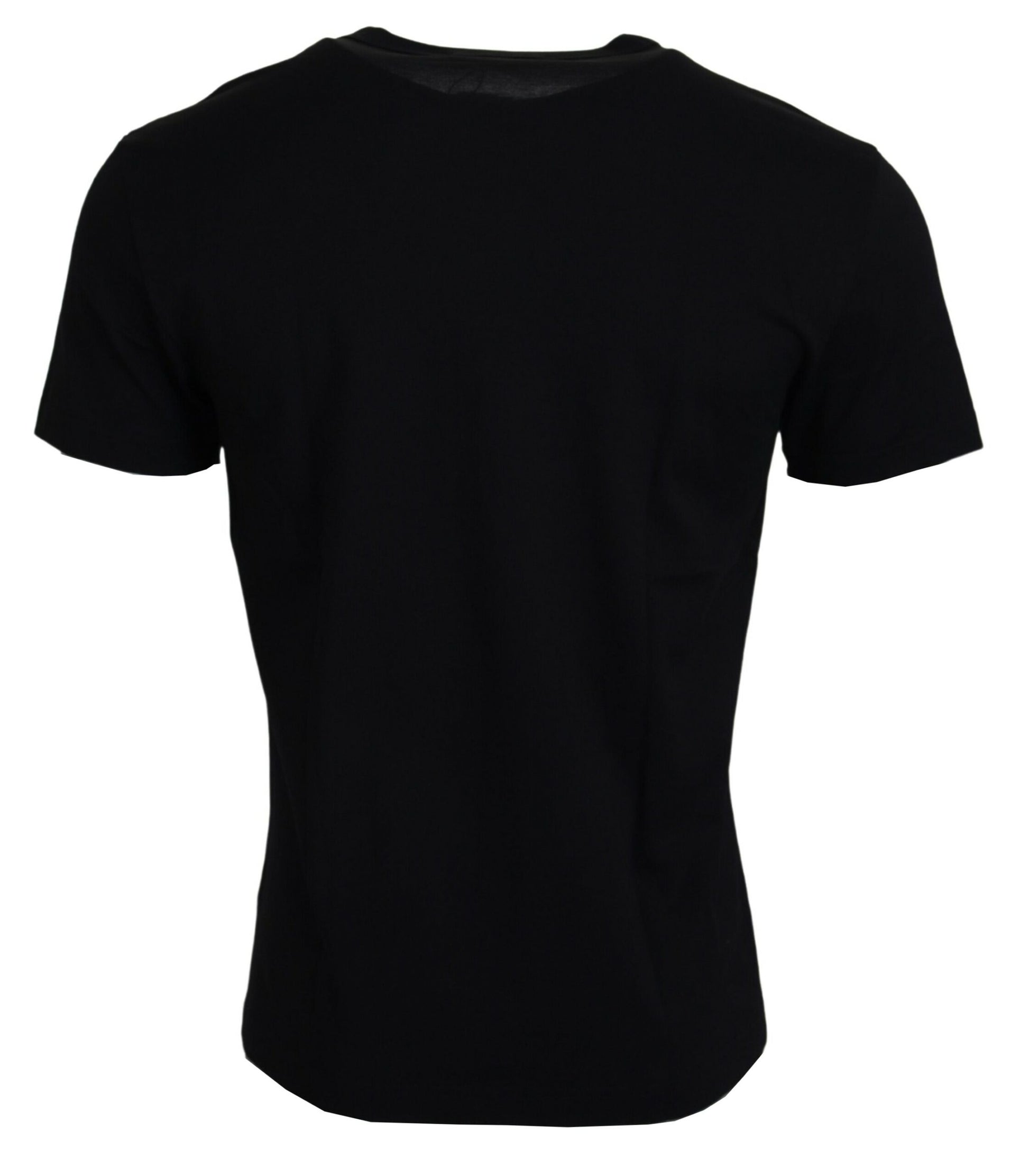 Dolce &amp; Gabbana – Schwarzes Sneek-T-Shirt aus Baumwolle mit kurzen Ärmeln