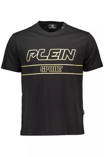 Plein Sport Schwarzes Baumwoll-T-Shirt für Herren