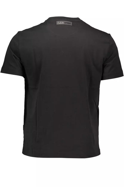Plein Sport Schwarzes Baumwoll-T-Shirt für Herren