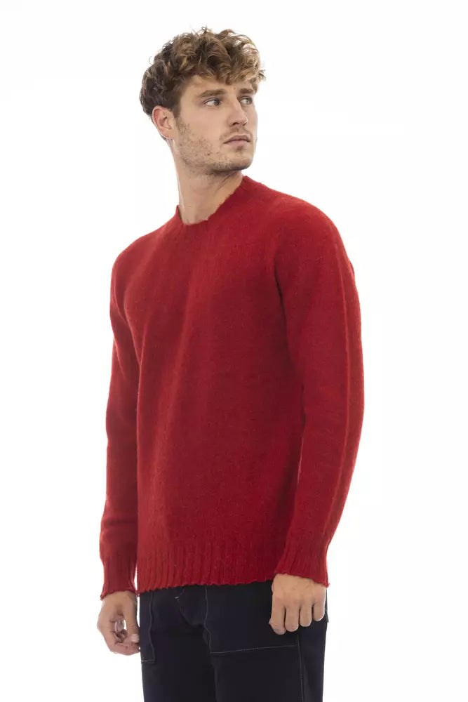 Alpha Studio Roter Wollpullover für Herren