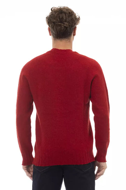 Alpha Studio Roter Wollpullover für Herren