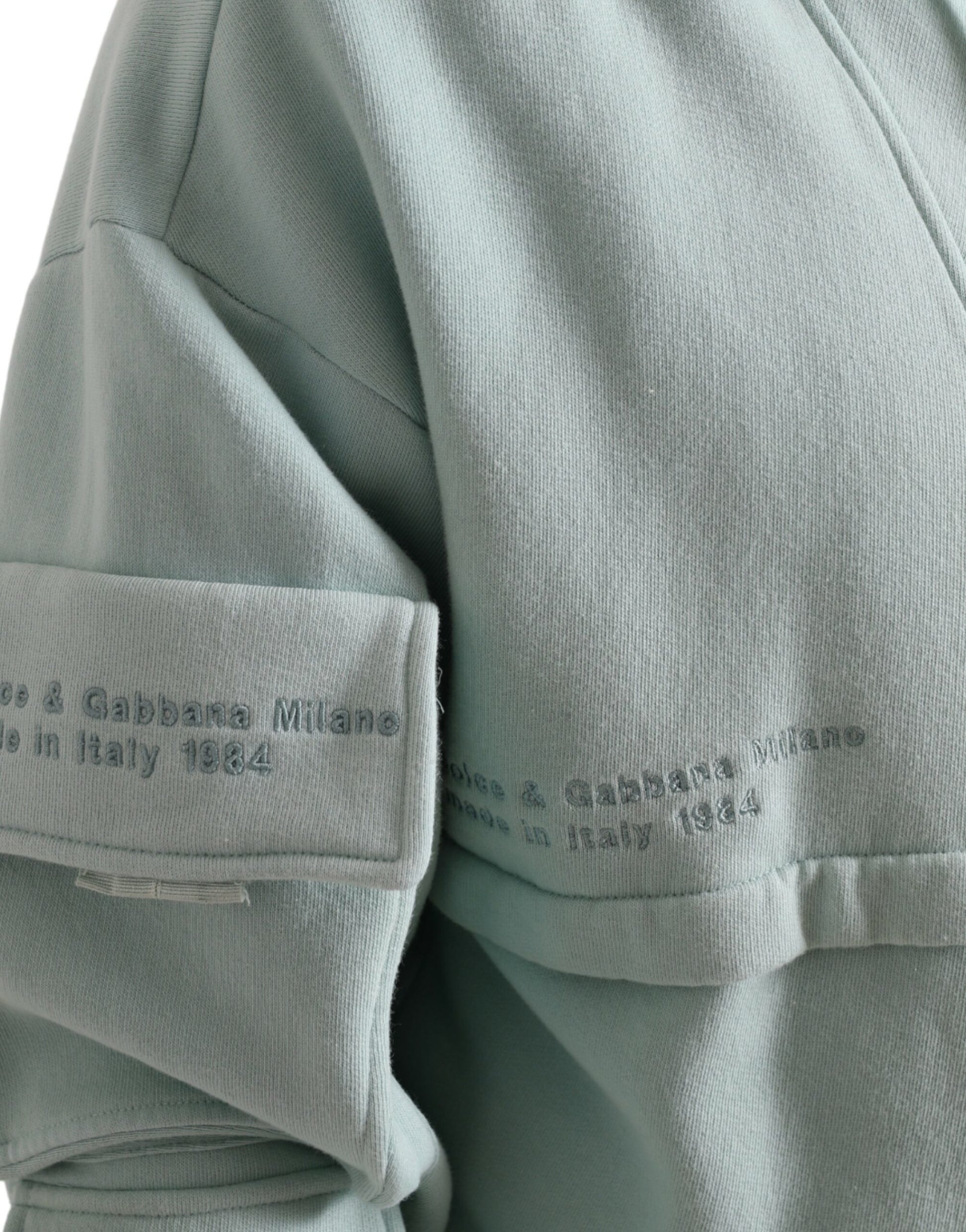 Dolce &amp; Gabbana Mintgrüner Pullover mit Baumwolltaschen