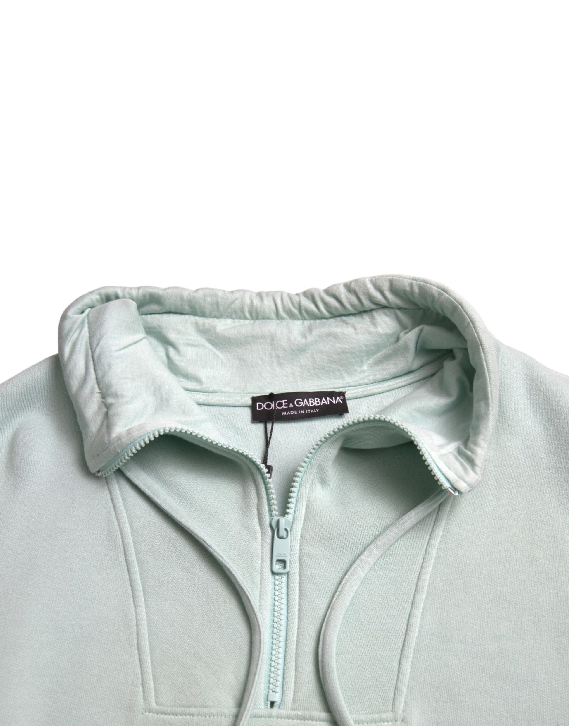 Dolce &amp; Gabbana Mintgrüner Pullover mit Baumwolltaschen