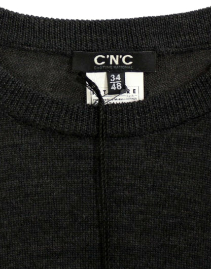 Costume National Gray crewneck pullover sweater