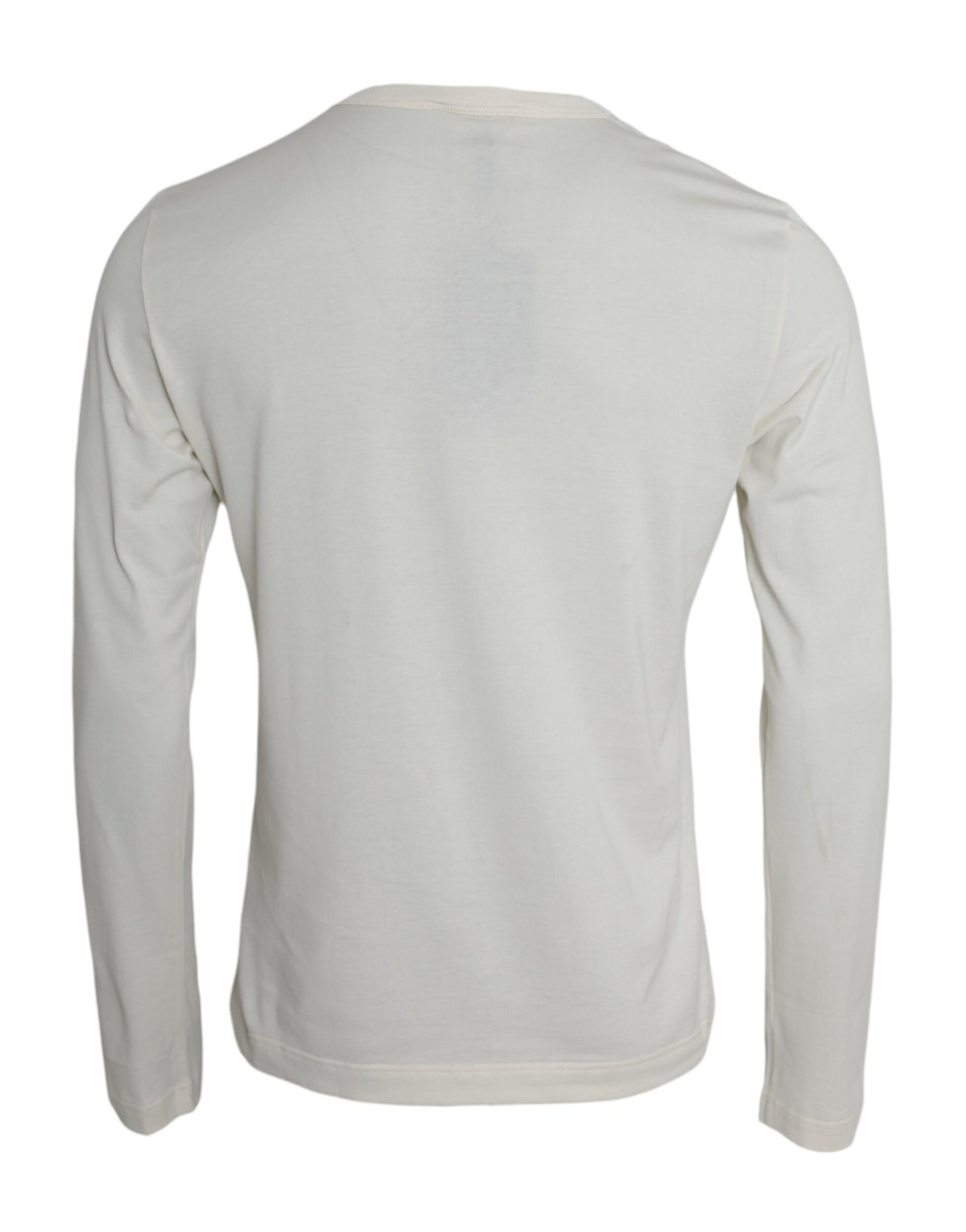 Dolce &amp; Gabbana Pullover aus Baumwolle mit Rundhalsausschnitt in Off-White