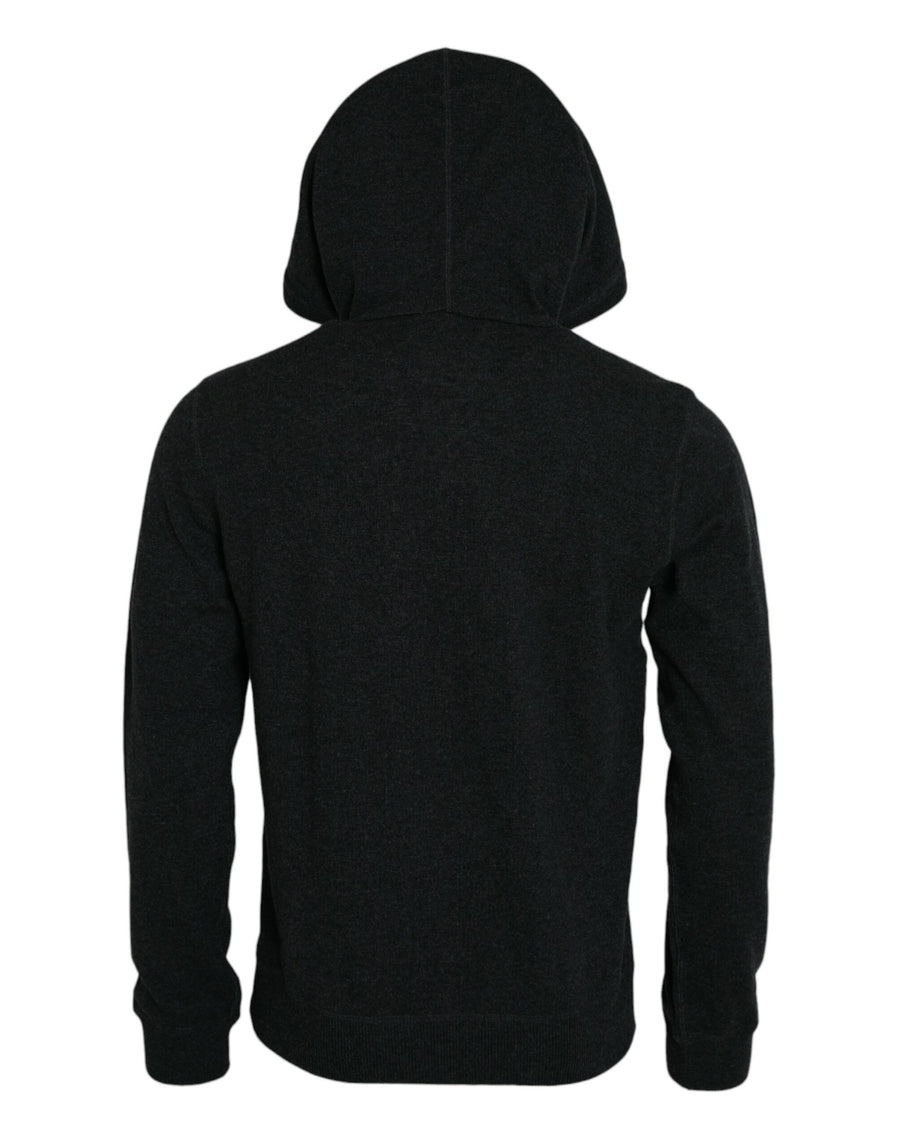Dolce & Gabbana Dunkelgrauer Kaschmir-Kapuzenpullover