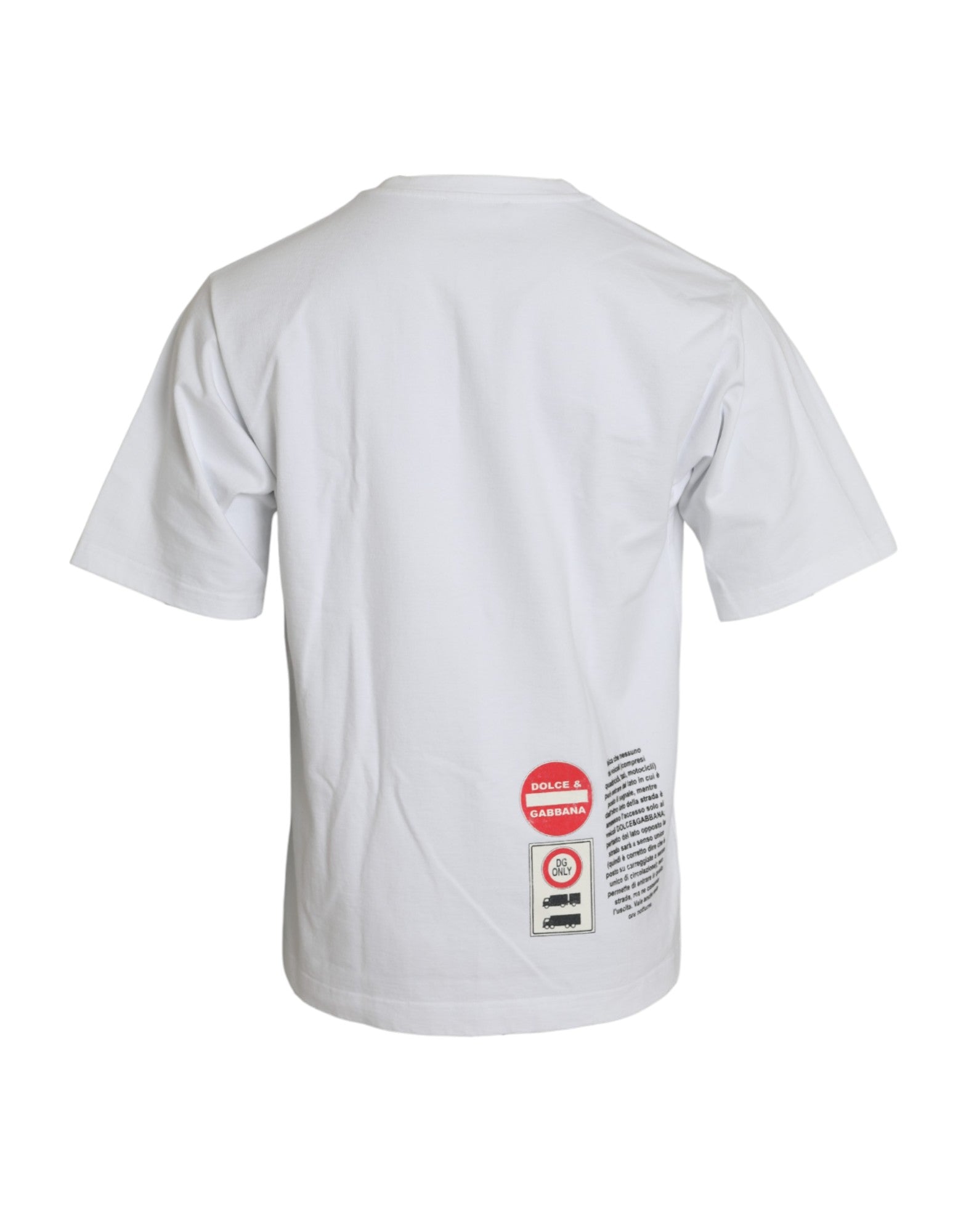 Dolce &amp; Gabbana – Weißes, kurzärmliges T-Shirt aus Baumwolle mit Amor-Herz und Rundhalsausschnitt